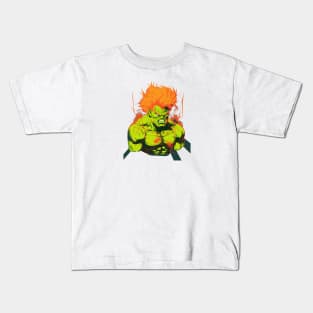 Blanka Street Fighter Design - Original Artwork Kids T-Shirt